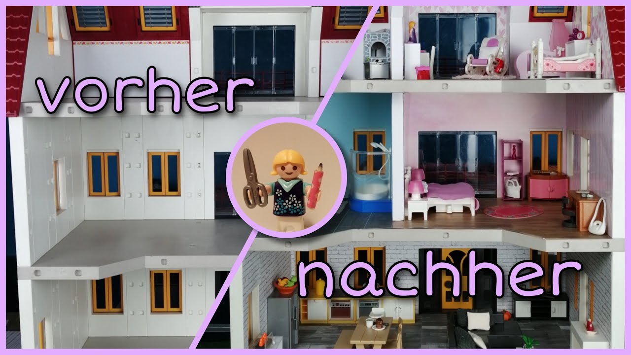 Playmobil Haus 4279 neu einrichten / Böden Tapeten und Einrichtung im