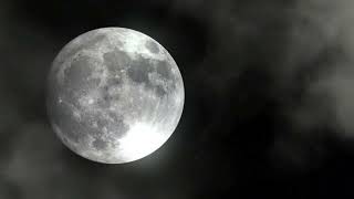 4K VIDEO! MOON ON TELESCOPE