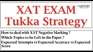 XAT Tukka Strategy | Which Topics to be Left in the Paper | How to deal with Negative Marking in XAT