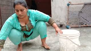 Pakistani Desi Housewife Cleaning And Washing Home Floor Desi Cleaning Vlog Pak Village Life