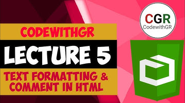 Lecture 5 |Text Formatting tags and comment in HTML| for beginners in urdu/hindi
