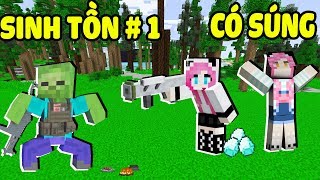 CHỊ PANDA THỬ THÁCH SINH TỒN TRONG MINECRAFT  TẬP 1*PANDA LẦN ĐẦU SINH TỒN ĐÃ LẤY ĐƯỢC SÚNG *