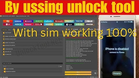 Iphone 7/7+ //Passcode//Disabled/Unavailabe Byepass Done with Sim working 100% by Unlock Tool.