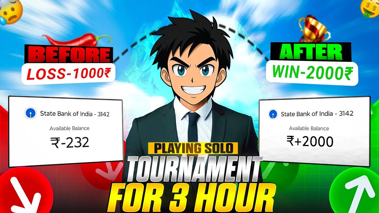 3 HOURS 🕒 PLAYING SOLO TOURNAMENT CHALLENGE 🔥 | PROFIT YA LOSS🤔
