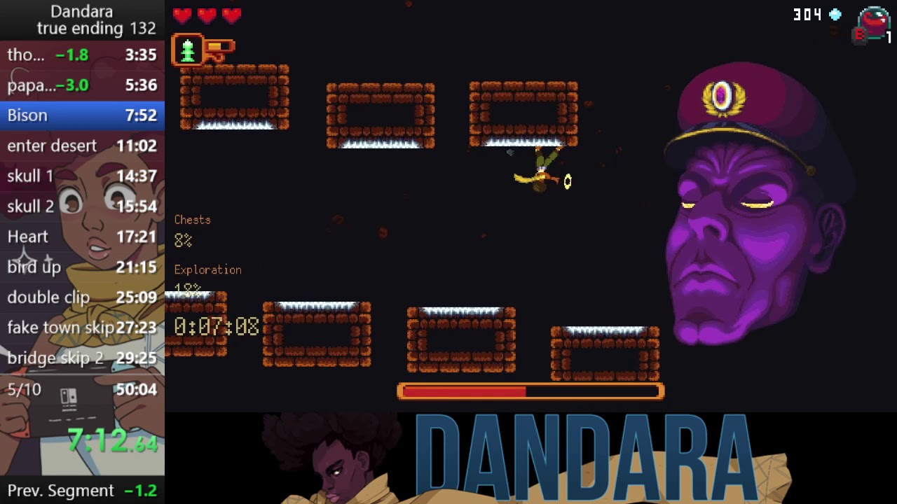 Dandara true ending speedrun in 