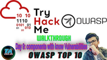 TryHackMe OWASP Top 10 - Day 9 Components with known Vulnerability | TryHackMe | OWASP TOP 10