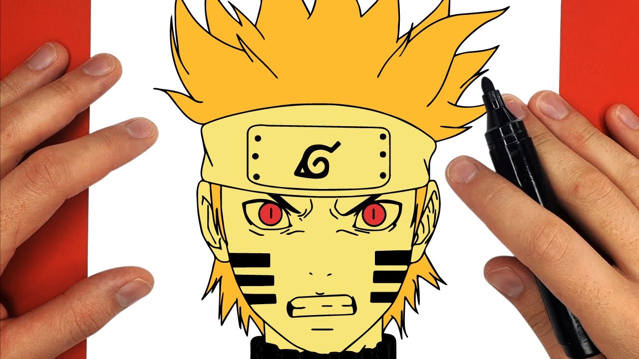 Tutorial: Como desenhar Naruto Usumaki, 1° Desenho