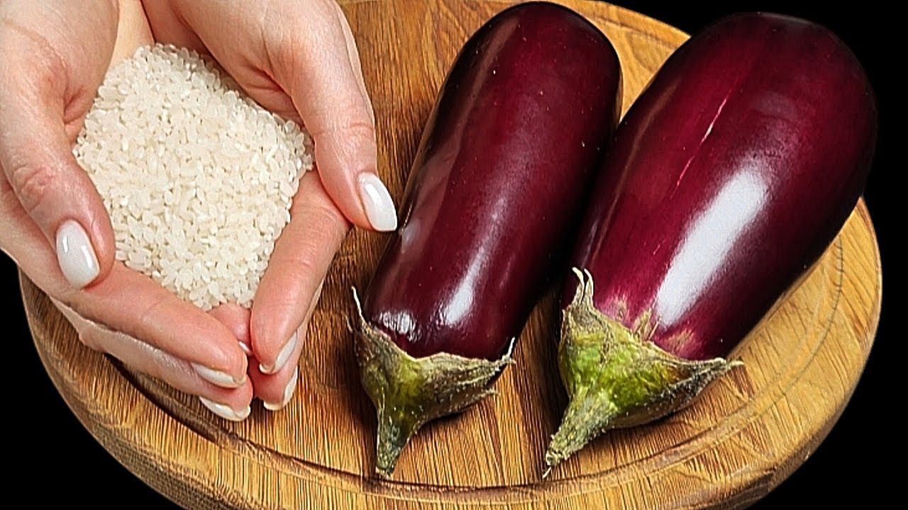 Духовки нет! 1 стакан риса и 2 баклажана! Здоровый ужин за 15 минут