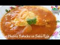 Huevos Bañados en Salsa Roja - Desayuno FACIL!