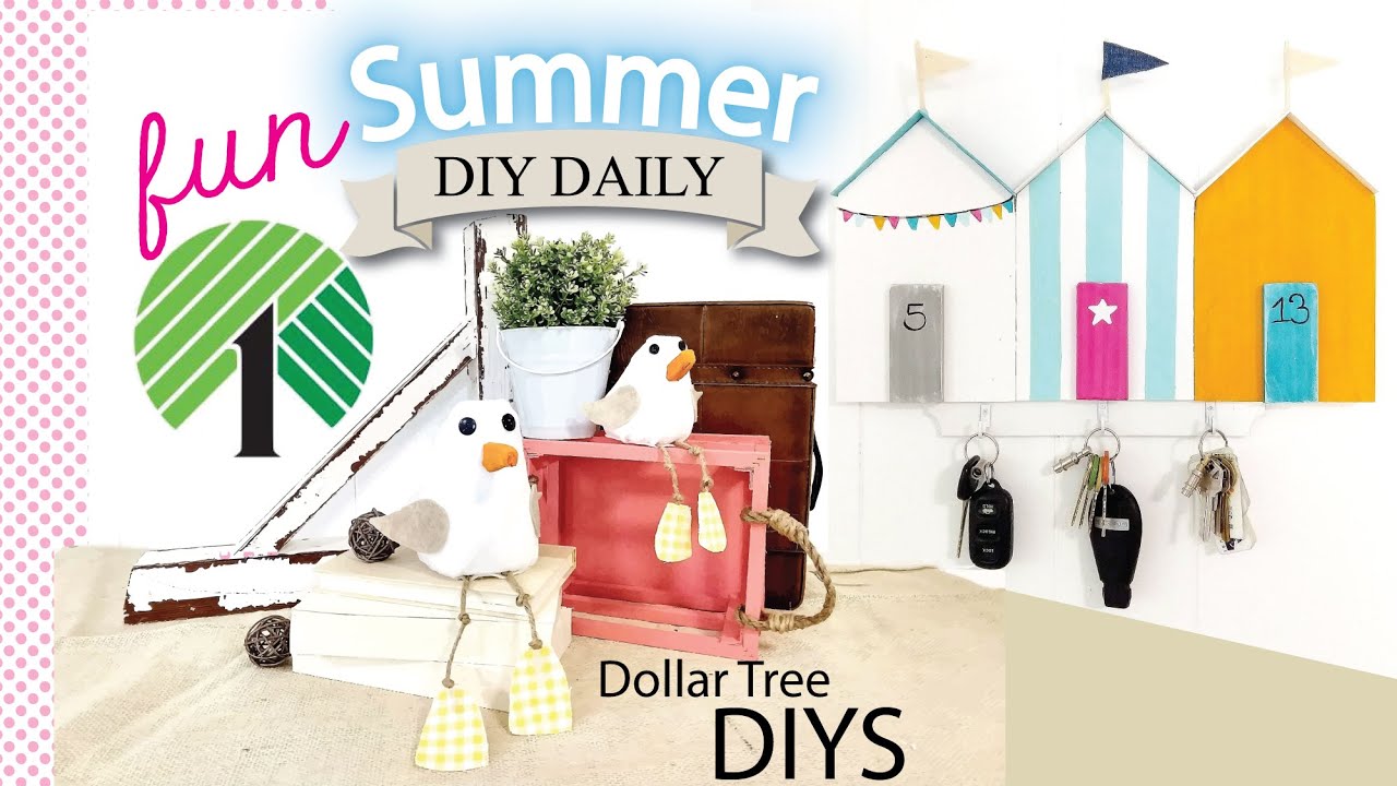 Dollar Tree FUN Summer DIYS | Coastal DIYs | Summer DIY Daily Ep 9