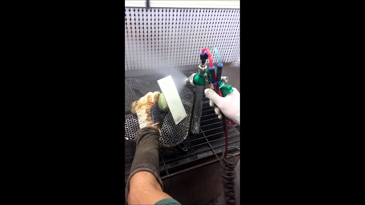 Fast chroming plating with big dual nozzle chrome gun - YouTube Fast chroming plating with big dual nozzle chrome gun - YouTube