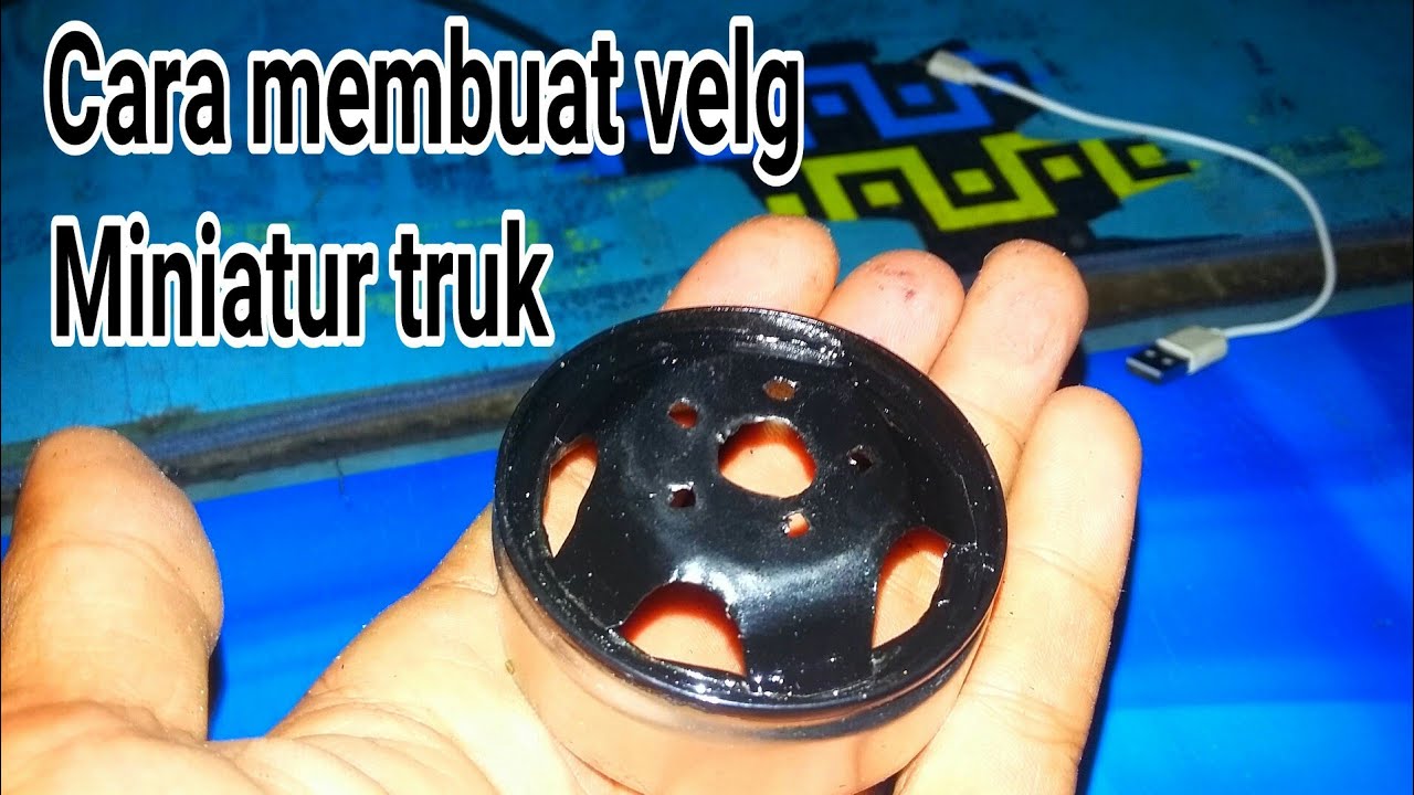 cara membuat velg  miniatur truk  dari bekas  botol minuman 