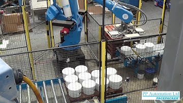 Robot Palletising System for Buckets & Pails