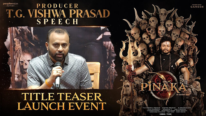 Producer T.G. Vishwa Prasad Speech at Pinaka Title Teaser Launch Event | Ganesh | Dhananjaya | PMF