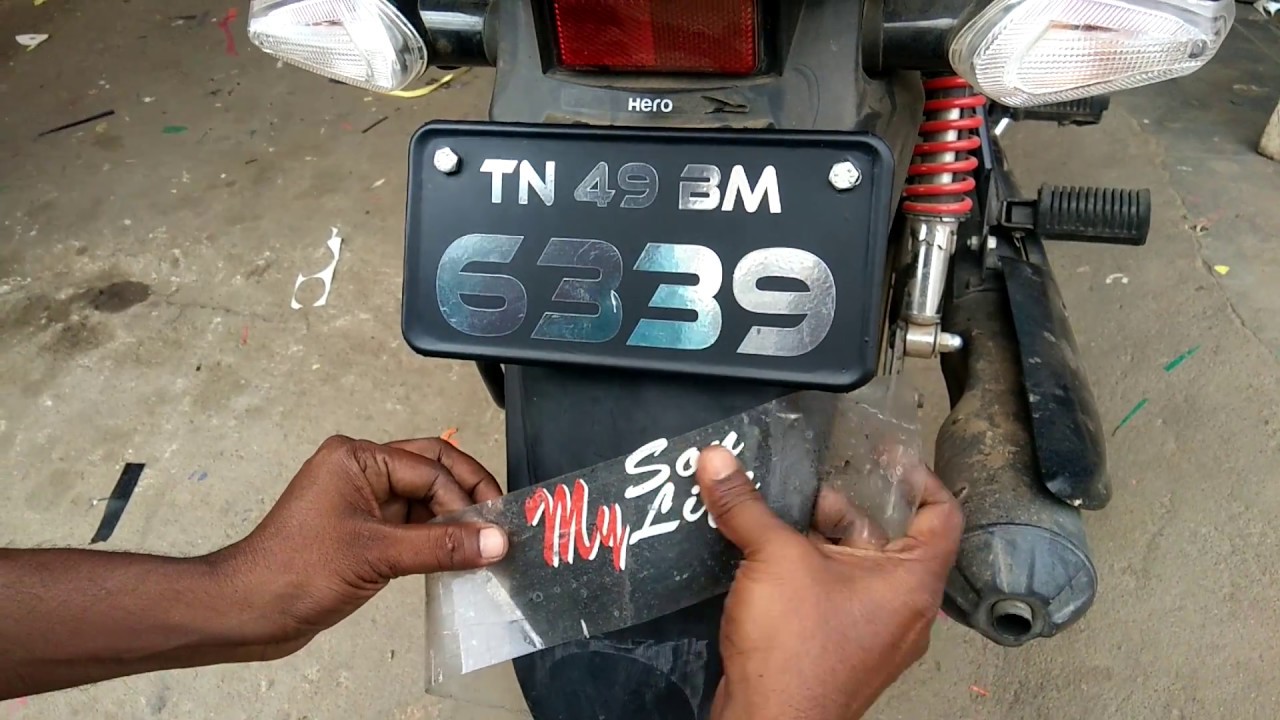 Number Plate Sticker Black And Silver - Youtube