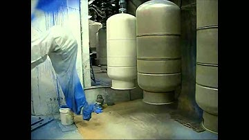 Robotic Spray Painting of Tanks by Automated Cells and Equip