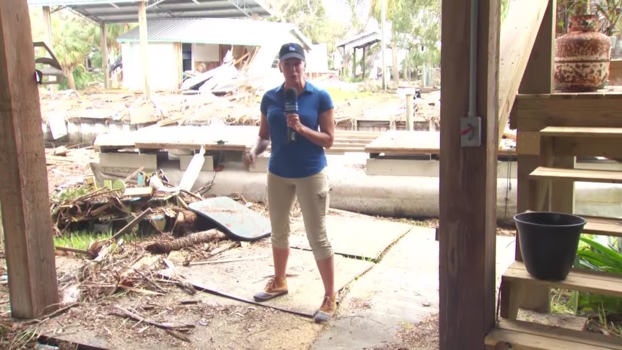 Storm surge recovery continues in Horseshoe Beach, Florida YouTube