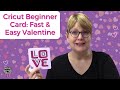 Cricut Beginner Card: Fast &amp; Easy Retro Valentine