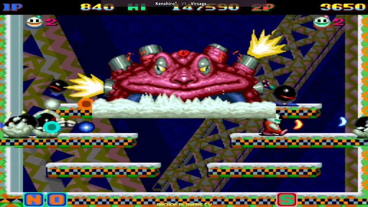 スノーブラザーズ スノーブラザーズ ➤ Kenshiro (Usa) & Virsaga (Usa) Arcade - YouTube