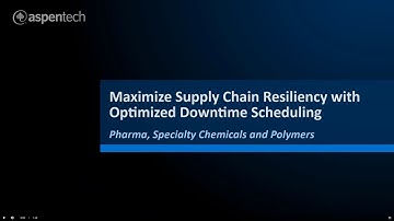 Maximize Supply Chain Resiliency with Optimal Downtime Scheduling