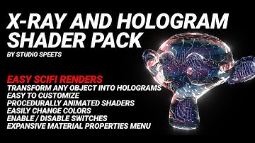Easy holograms in Blender with X-Ray Hologram Shader Pack 2.0 | #b3d #blender #blendertutorial