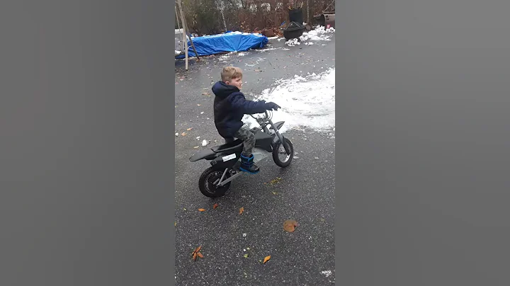 My lil nephew tearing it up in the snow