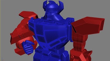 02 robot 3ds max tutorial - MEGAZORD Daizyujin 3D - Arm modeling part. 02/06