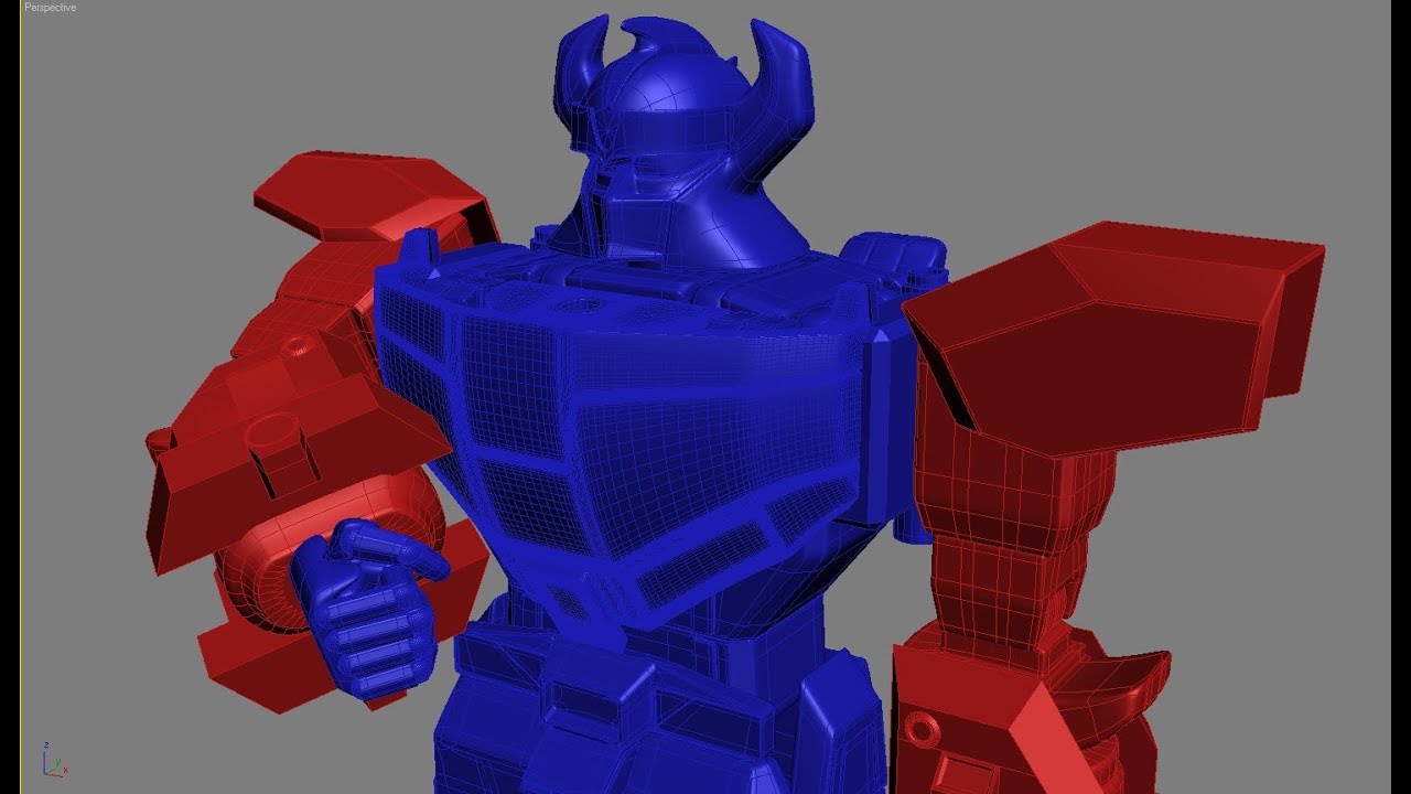 02 robot 3ds max tutorial - MEGAZORD Daizyujin 3D - Arm modeling part ...