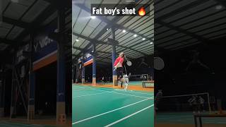 🔥 This fat guy's smash just like a rocket 🔥  🏸  #shorts #short #badminton #viral #