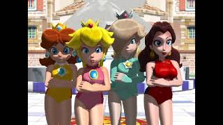 MMD Brooklyn Blood Pop Peach Daisy Rosalina & Pauline Olympics Leotard Ver 2