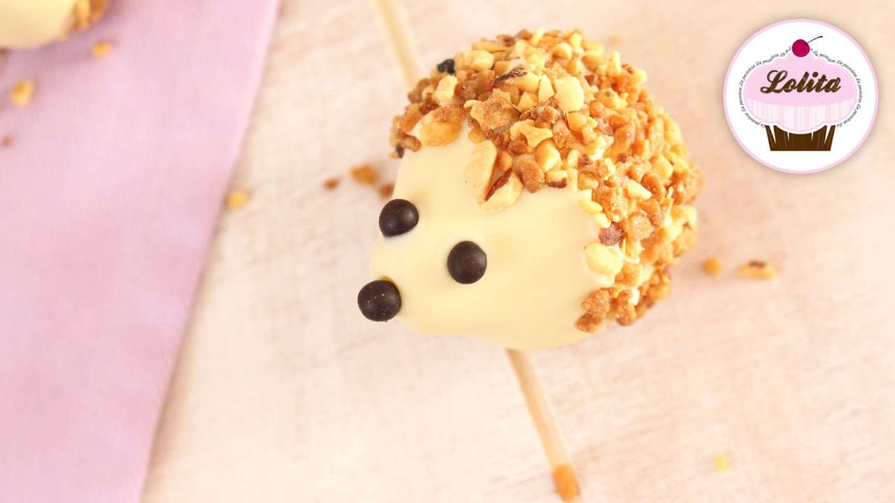 Receta de cake pops erizo sin molde | Bizcobolas sin horno | Cake pops de chocolate