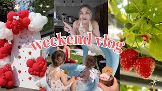 WEEKEND VLOG | chats, birthday parties & strawberry picking