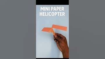 How to Make a Flying Paper Helicopter in 30 Seconds🥰#shortvideo #shorts