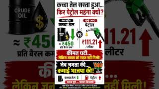 As CRUDE Oil gets cheaper, Petrol Prices increases in India