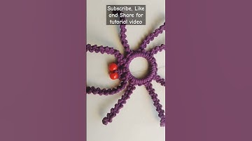 Macrame Halloween Spider | Halloween Decor | #shorts #ytshorts #viral #spider #halloweendecor