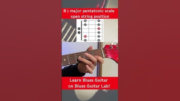 How to play B♭ major pentatonic scale in open string position #shorts