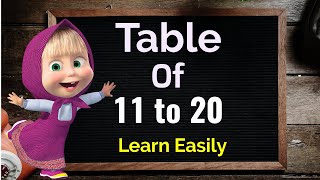 Learn Multiplication Table of 11 to 20, Table 11 to 20, 11 se 20 ka pahada, Table learning