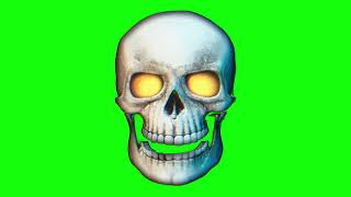 3D Skull Laughing - Green Screen [FREE USE]