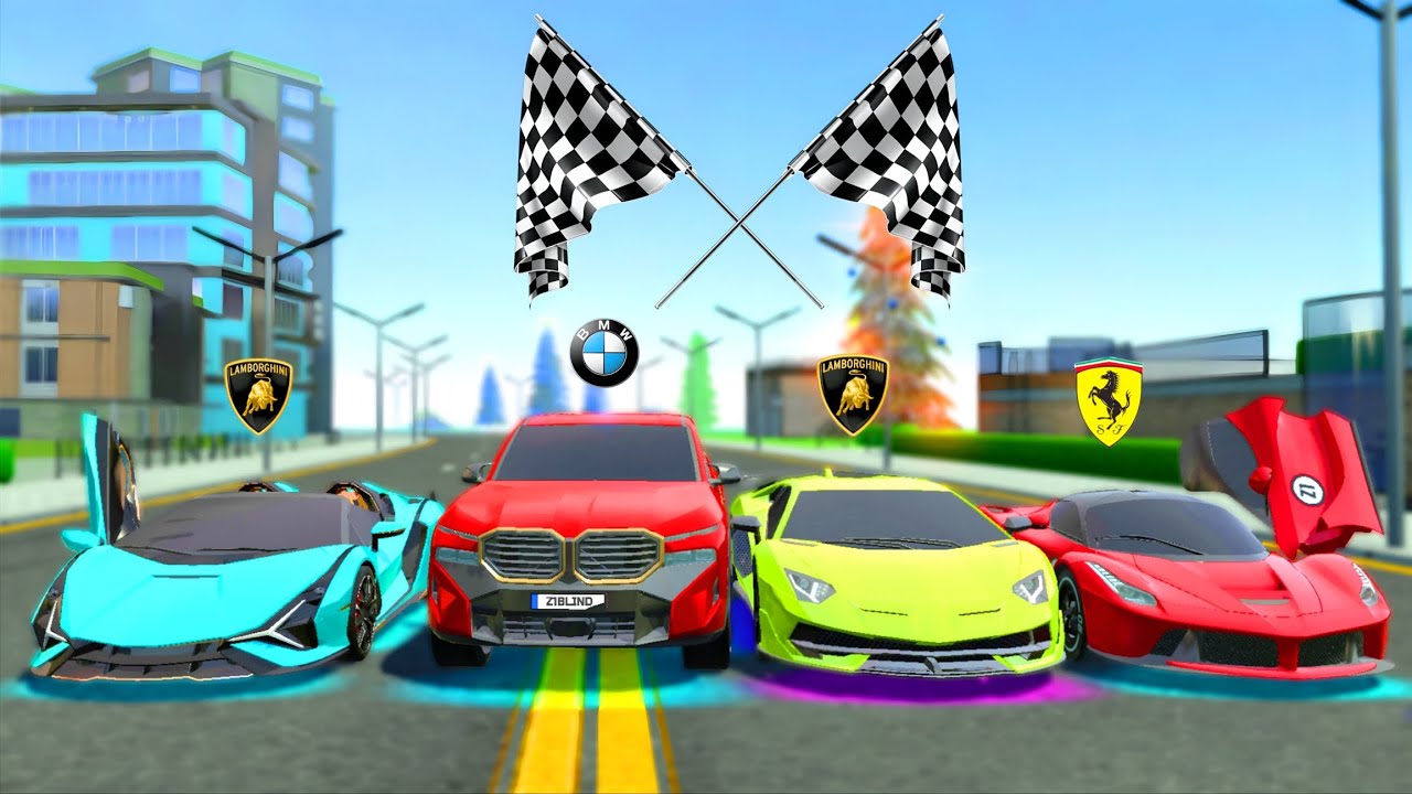 🔥😍 Lamborghini Sian Vs Ferrari Vs Bmw Vs Lamborghini SVJ Car 😱 Racing | Car Simulator 2 New Update