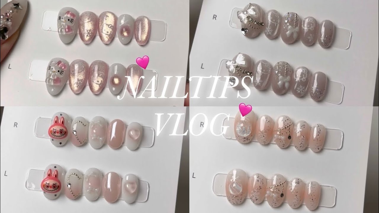 nail packingㅣ수제네일팁 30만원치 대량주문 포장ㅣ오마카세 네일ㅣ하루 종일 포장만 하는 영상ㅣasmrㅣpackingorders