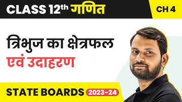 Area and Example of a Triangle | Class 12 Maths Chapter 4 in Hindi | UP/Bihar Board