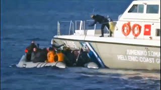 Greek coast guard 'fires shots' at refugee boat in video released by Turkish government screenshot 5