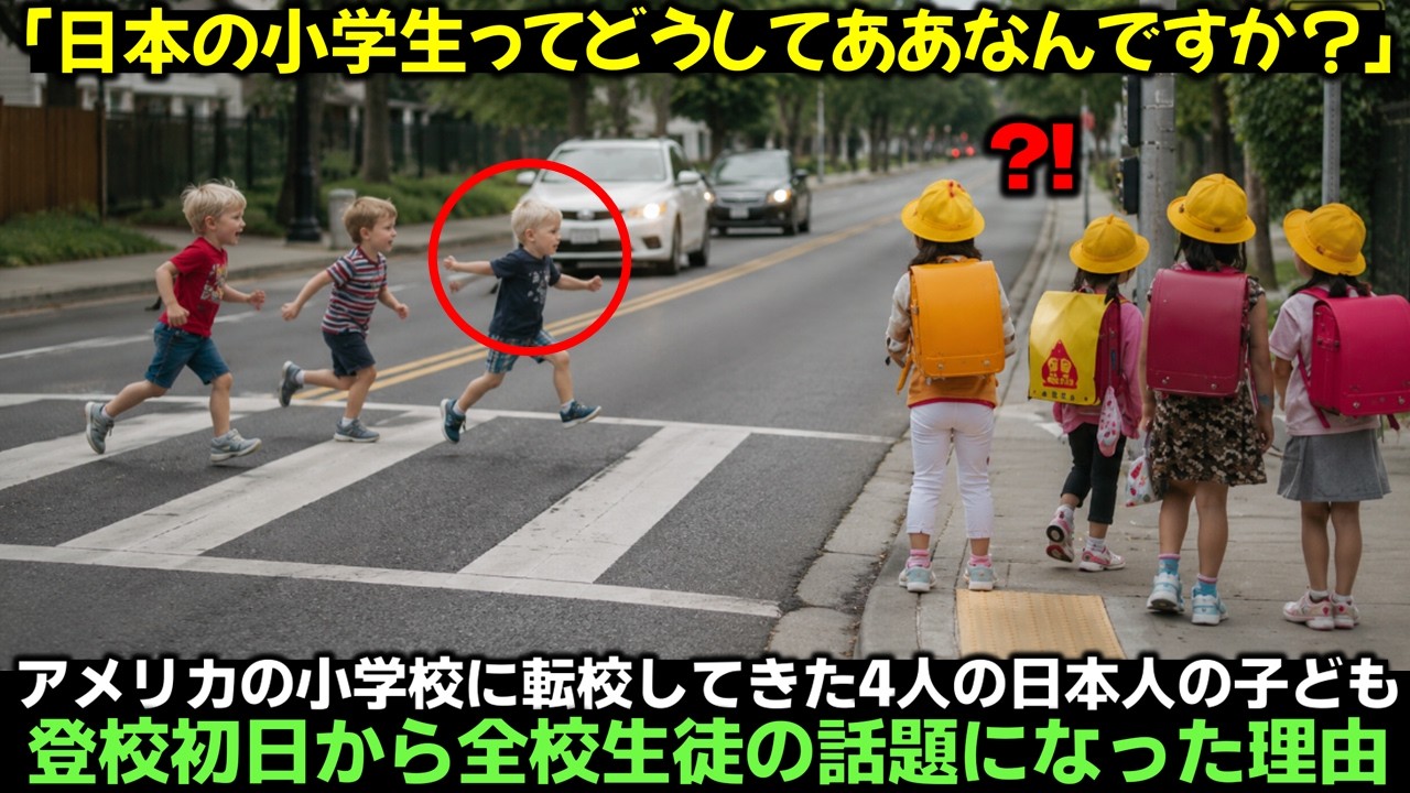 「日本の小学生ってどうしてああなんですか?」 アメリカの小学校に転校してきた4人の日本人の子ども登校初日から全校生徒の話題になった理由