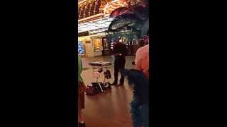 Painters Hookers wannabe street performers/beggars on Fremont st