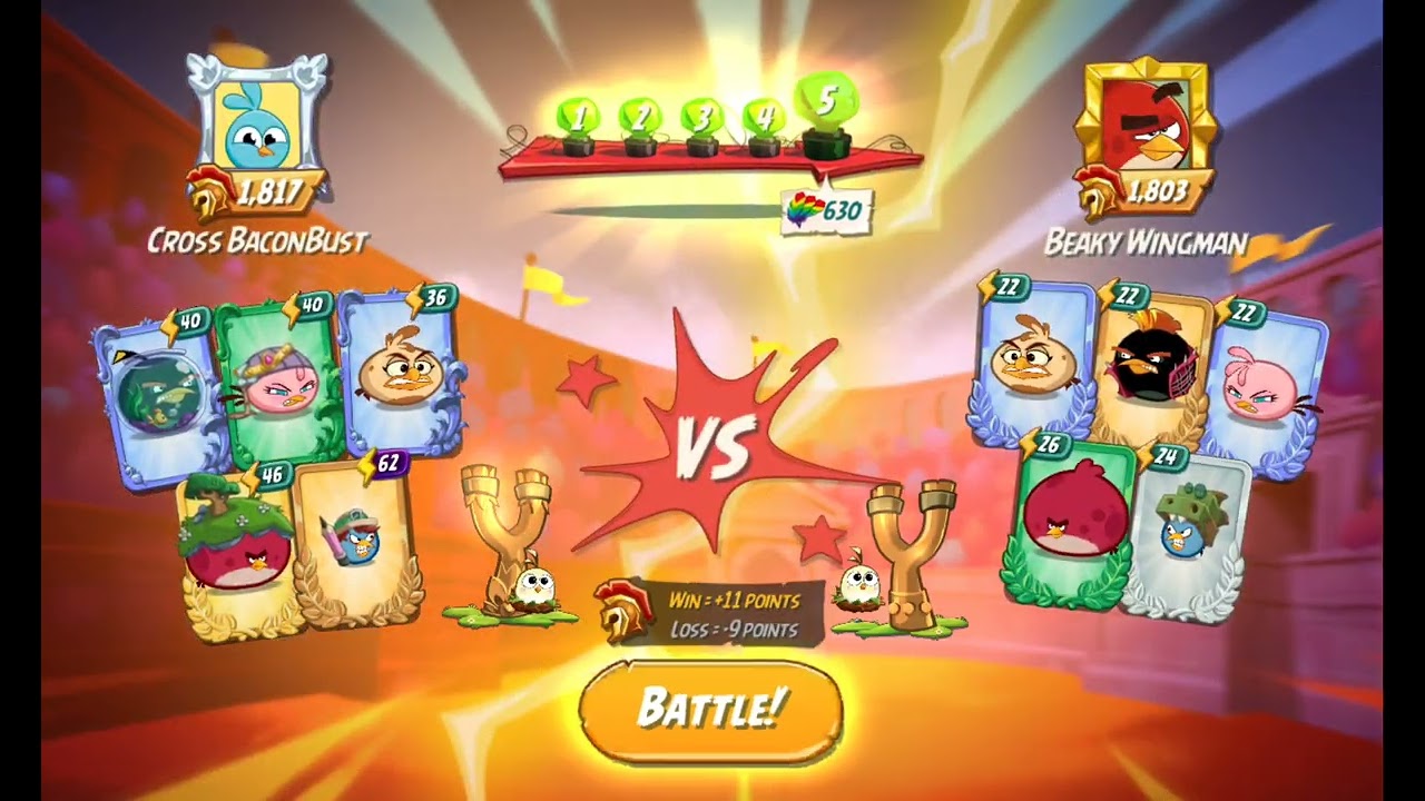 Playing coluseum until I reach azure rank in angry birds 2 (part 3) (4K veiws party vid 2)