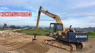 review komatsu pc200-3 excavator need 18 meters