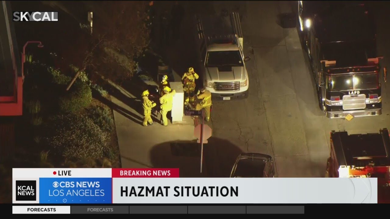 Hazardous material investigation underway near Van Nuys City Hall - YouTube