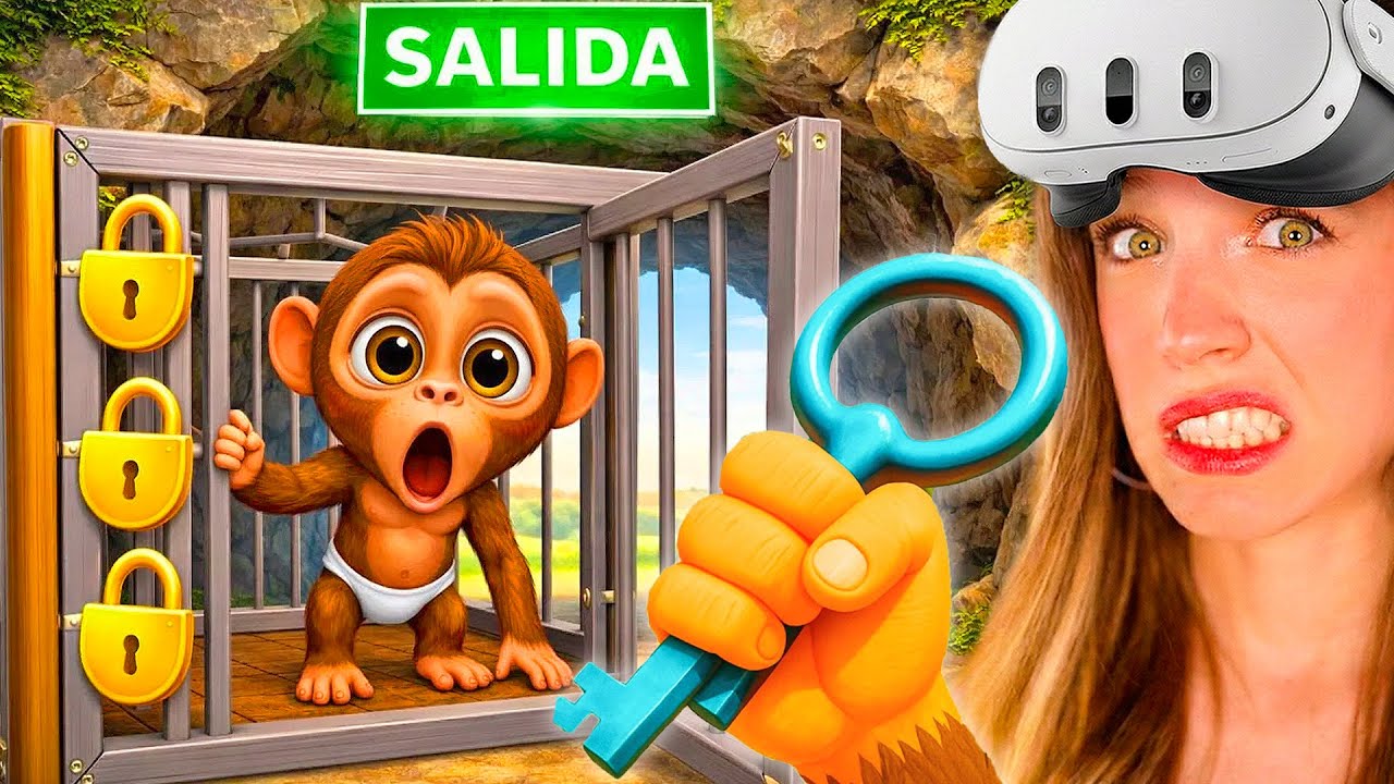 24 HORAS LIBERANDO AL MONO Y LO CONSIGO 🔑⚠️ (I Am Monkey VR Completo)