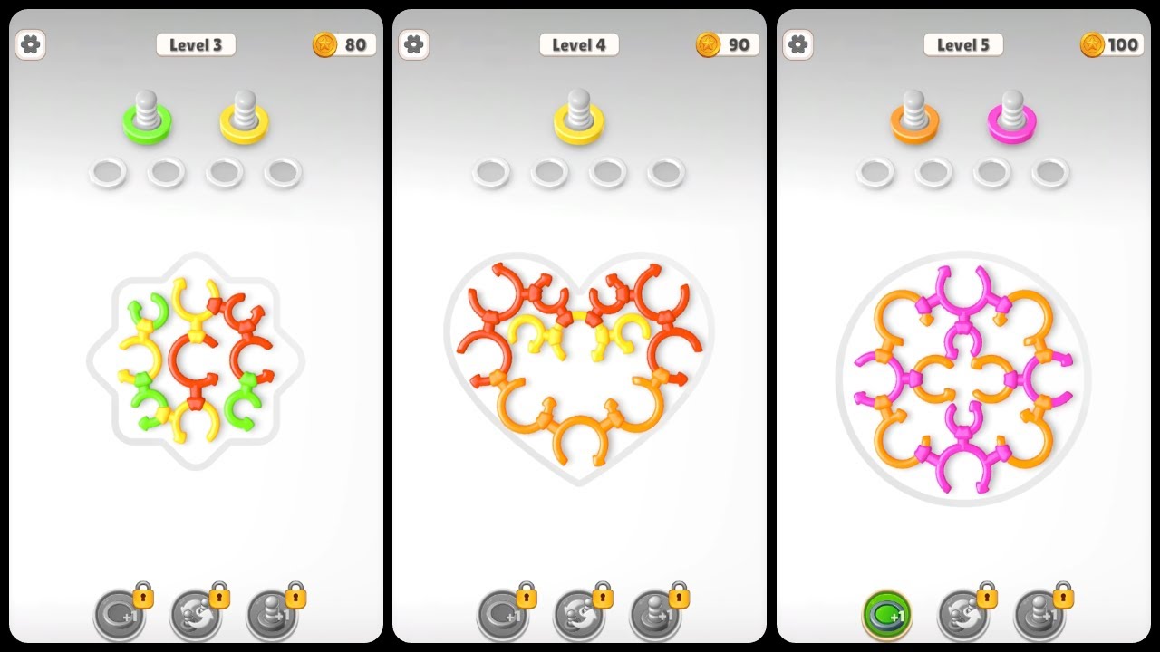 Interlocking Rings Game Unlock Rings Game (Gameplay Android) - YouTube