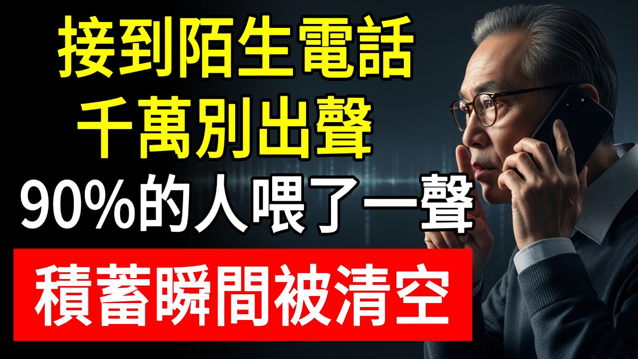 接到陌生電話，千萬別出聲！90%的人喂了一聲，積蓄瞬間被清空！#真知生活 #AI詐騙 #聲音克隆 #微信隱私設置 #老人防騙
